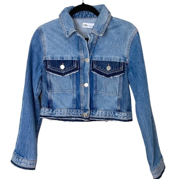 Zara Women's Cropped Denim Jacket - Picture 1 of 10